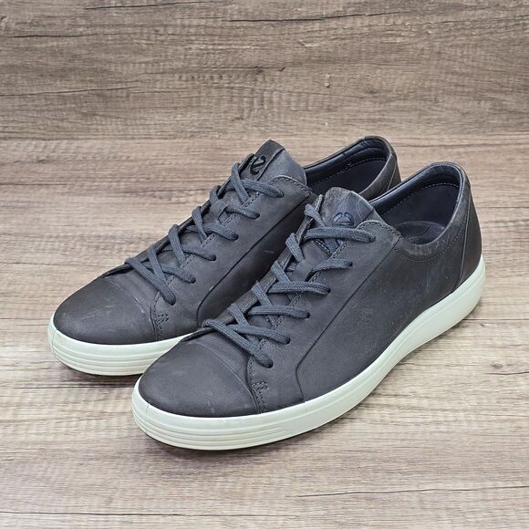 Ecco Soft 7 Men's Size 11-11.5 Gray Leather Casual Comfort Shoes - Picture 7 of 9